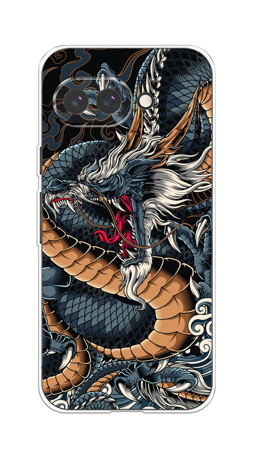 

Чехол на Google Pixel 9a Japanese Dragon, Коричневый;черный;синий, 272250-1