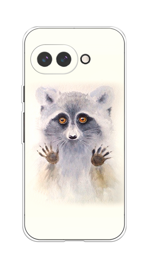 

Чехол на Google Pixel 9a Енот за стеклом, Бежевый;серый, 272250-1
