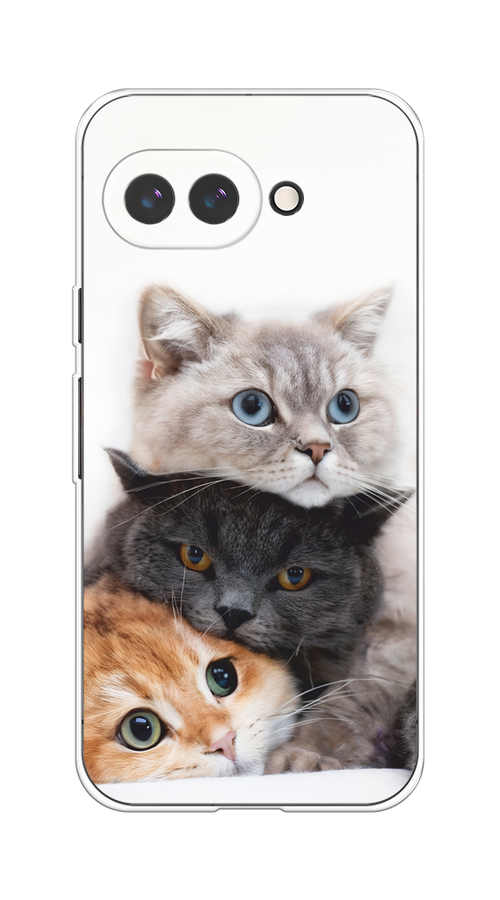 

Чехол на Google Pixel 9a Пушистые мордашки, Серый;черный;оранжевый, 272250-1