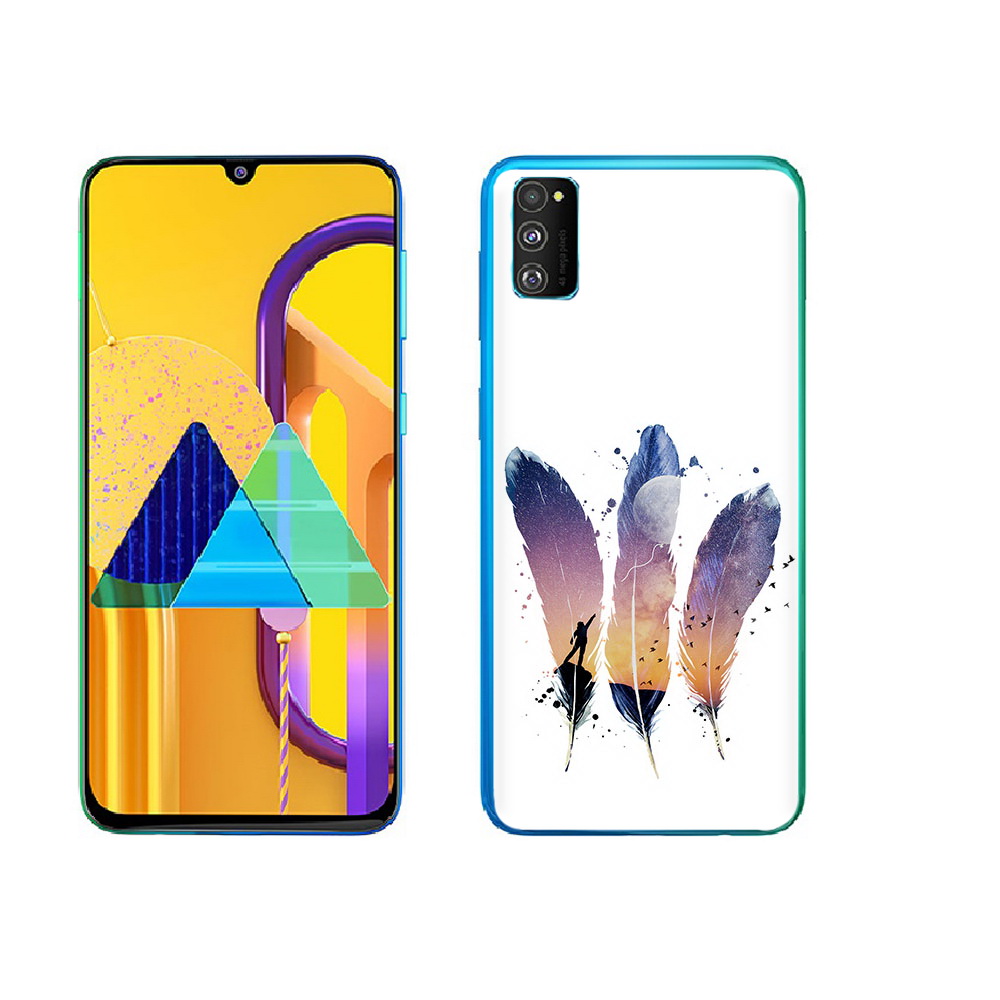 

Чехол MyPads Tocco для Samsung Galaxy M23 небесные перья (PT227329.604.519), Прозрачный, Tocco