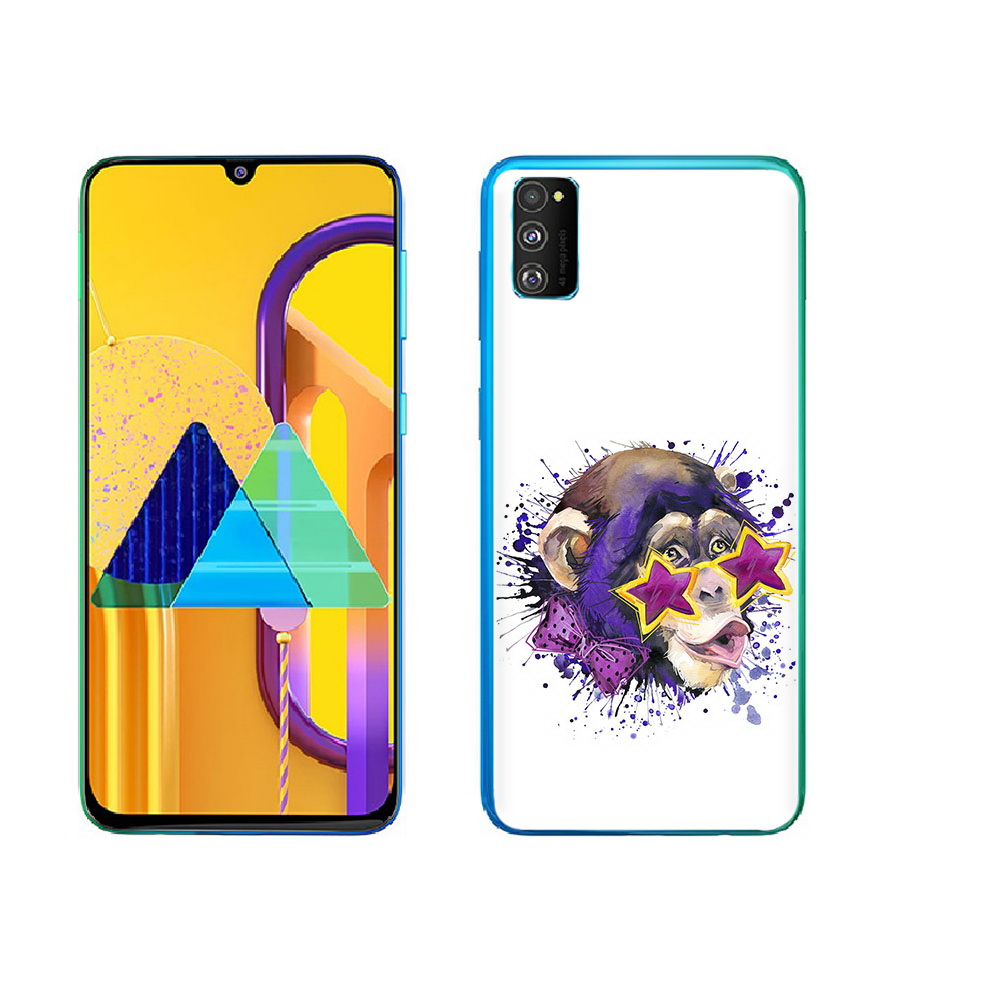 

Чехол MyPads Tocco для Samsung Galaxy M23 обезьяна в очках (PT227329.604.524), Прозрачный, Tocco