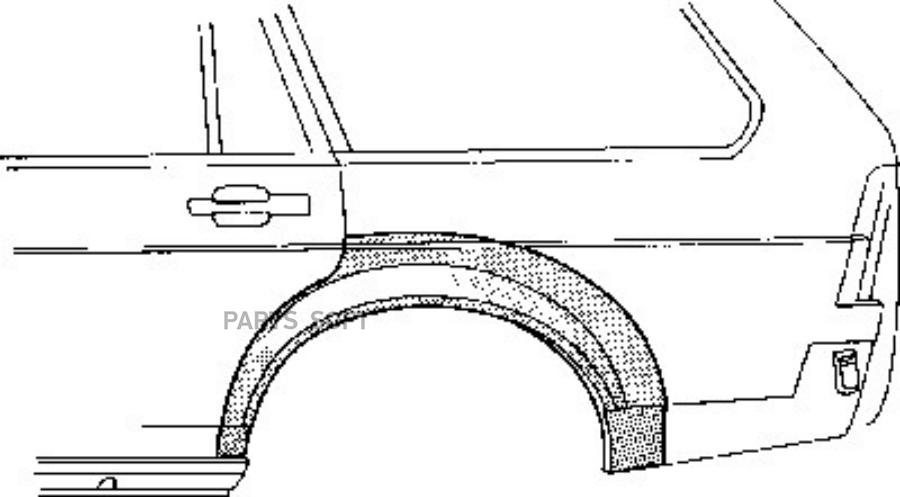 

Van-Wezel 3757148 Арка Крыла Opel: Manta 79-84 Задн Прав Мод 4Дв