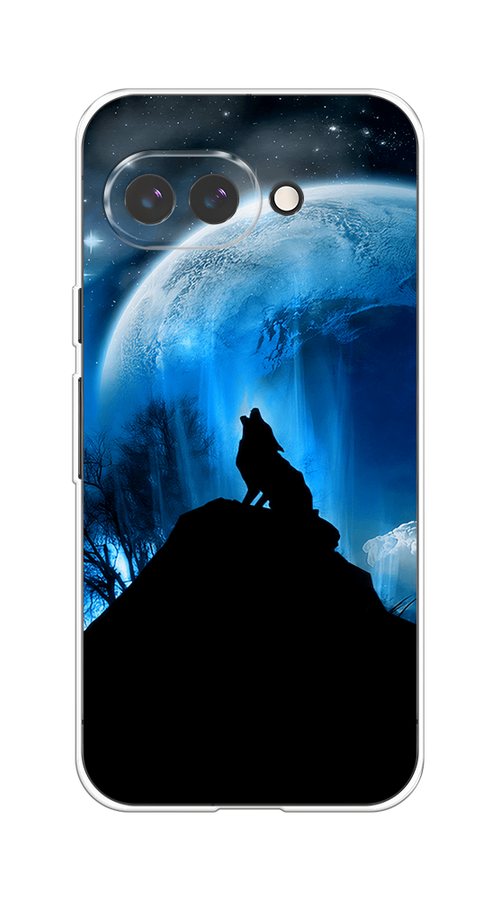 

Чехол на Google Pixel 9a Волк 2, Синий;черный;белый, 272250-1