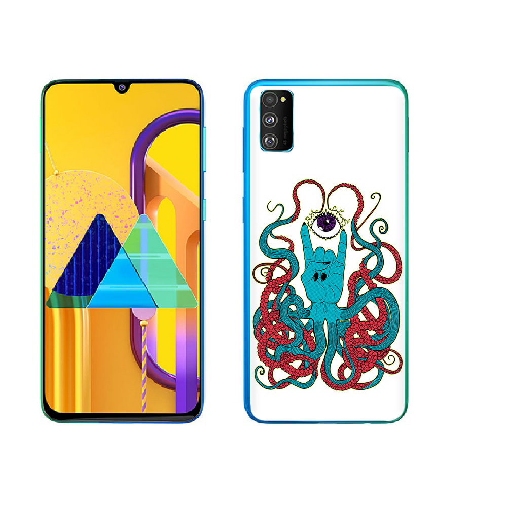 

Чехол MyPads Tocco для Samsung Galaxy M23 осьминог-рука абстракция (PT227329.604.530), Прозрачный, Tocco