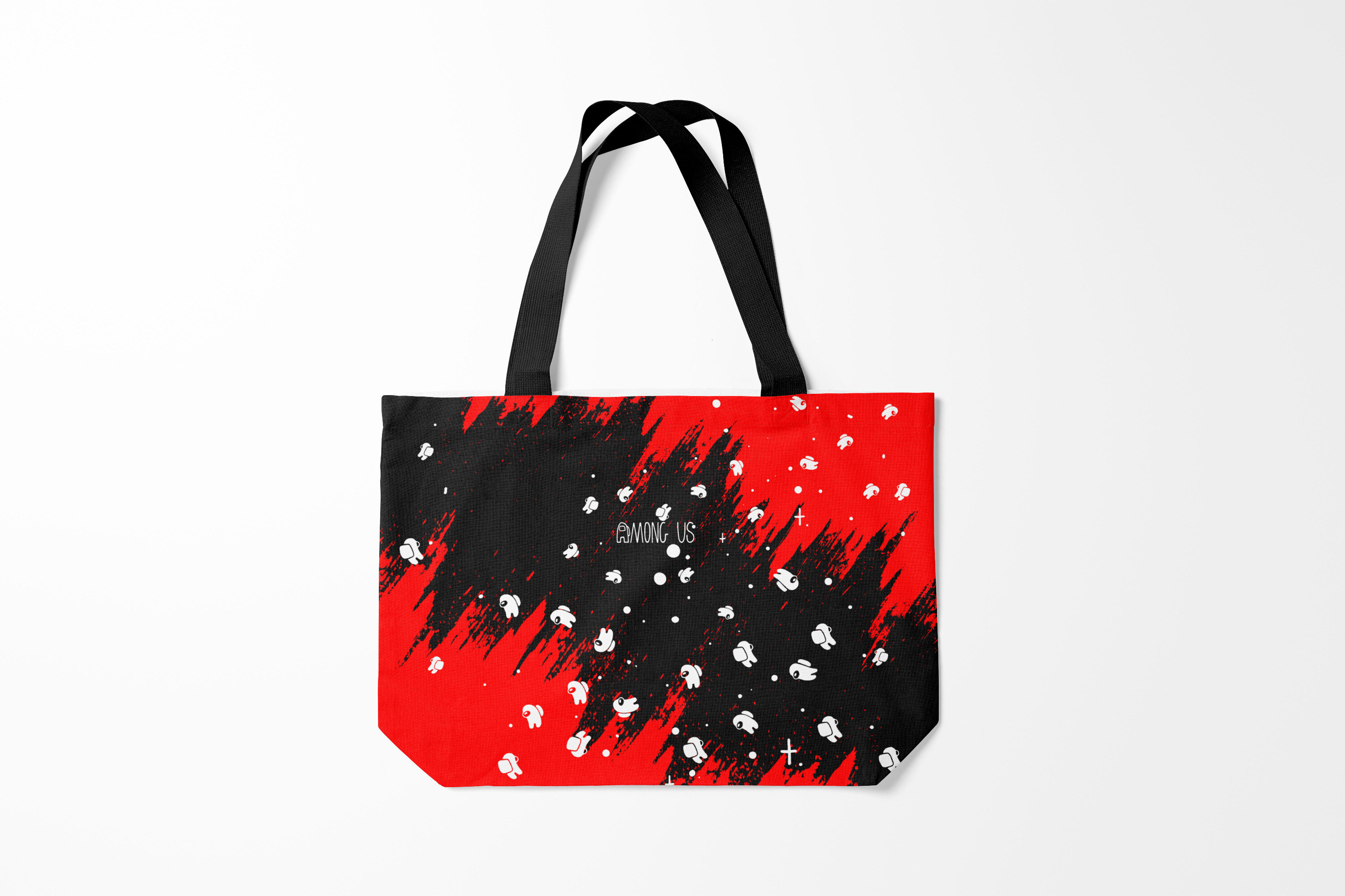 

Сумка шoппер унисекс Burnettie Among us, черный; красный, Among us