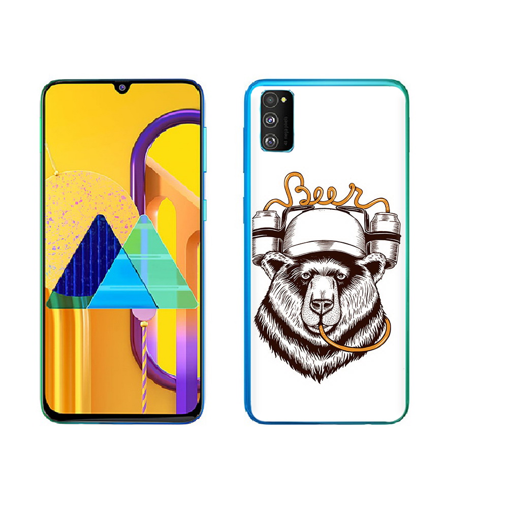 

Чехол MyPads Tocco для Samsung Galaxy M23 пивной медведь (PT227329.604.538), Прозрачный, Tocco