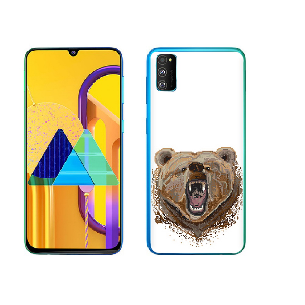 

Чехол MyPads Tocco для Samsung Galaxy M23 пиксельный медведь (PT227329.604.539), Прозрачный, Tocco