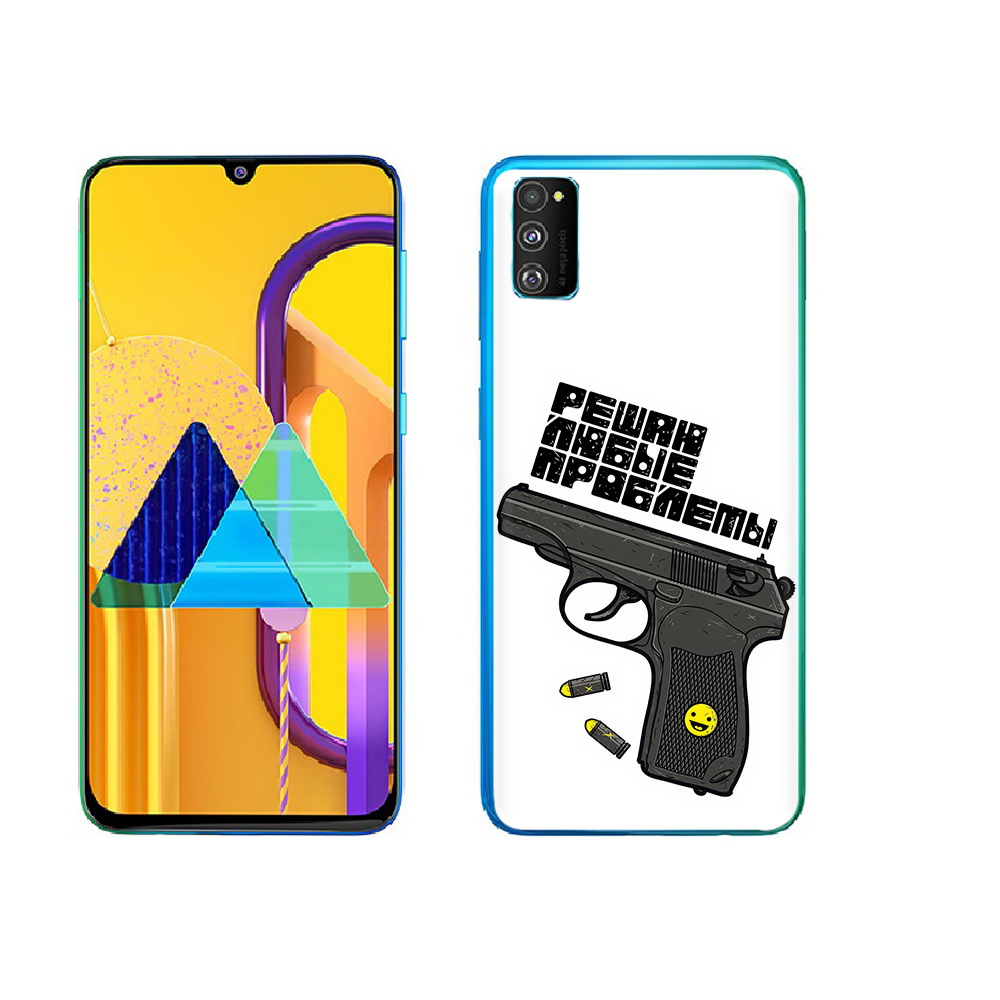 

Чехол MyPads Tocco для Samsung Galaxy M23 пистолет против проблем (PT227329.604.542), Прозрачный, Tocco