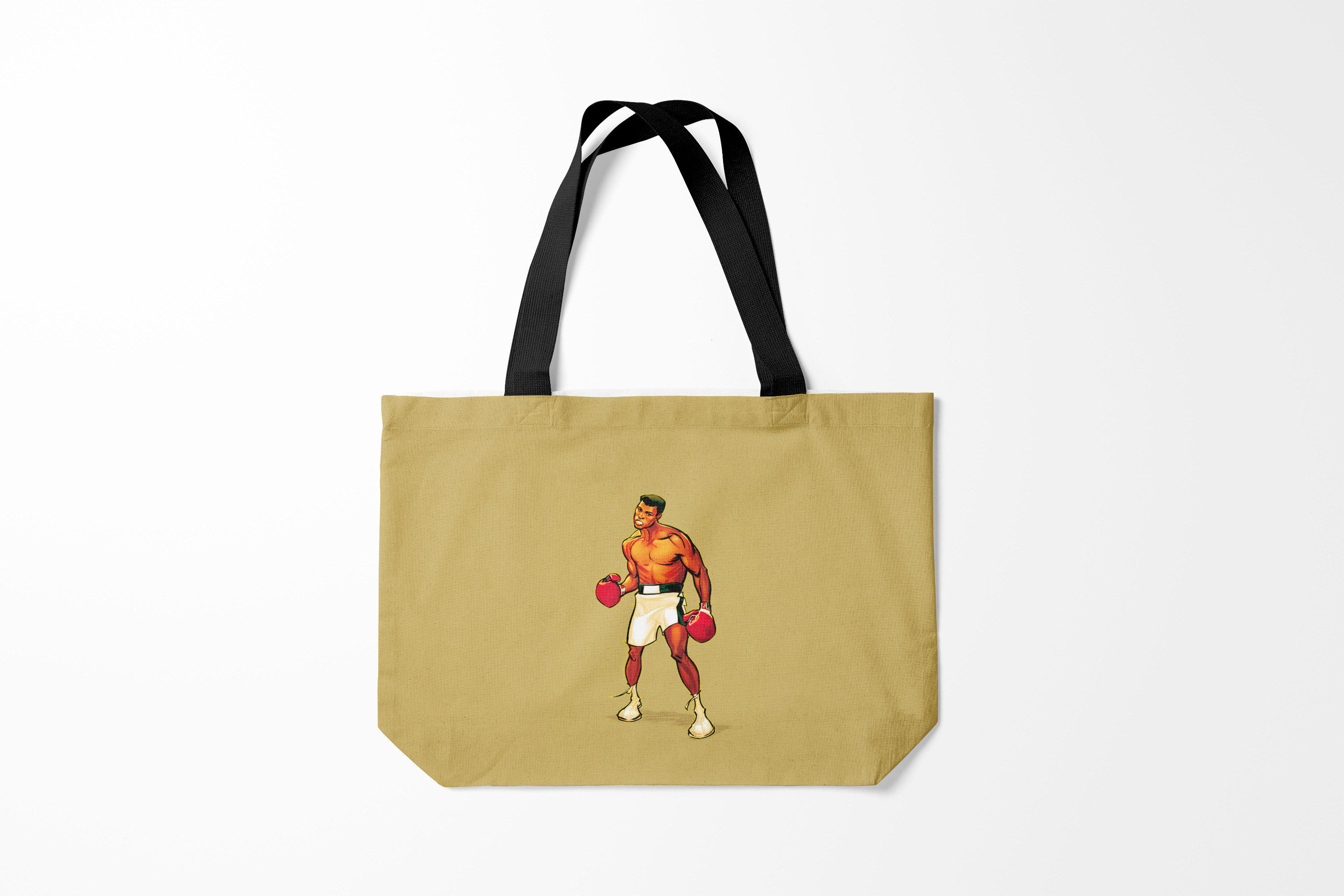 

Сумка шoппер унисекс Burnettie Мухаммед Али Ali Art, бежевый, Мухаммед Али Ali Art