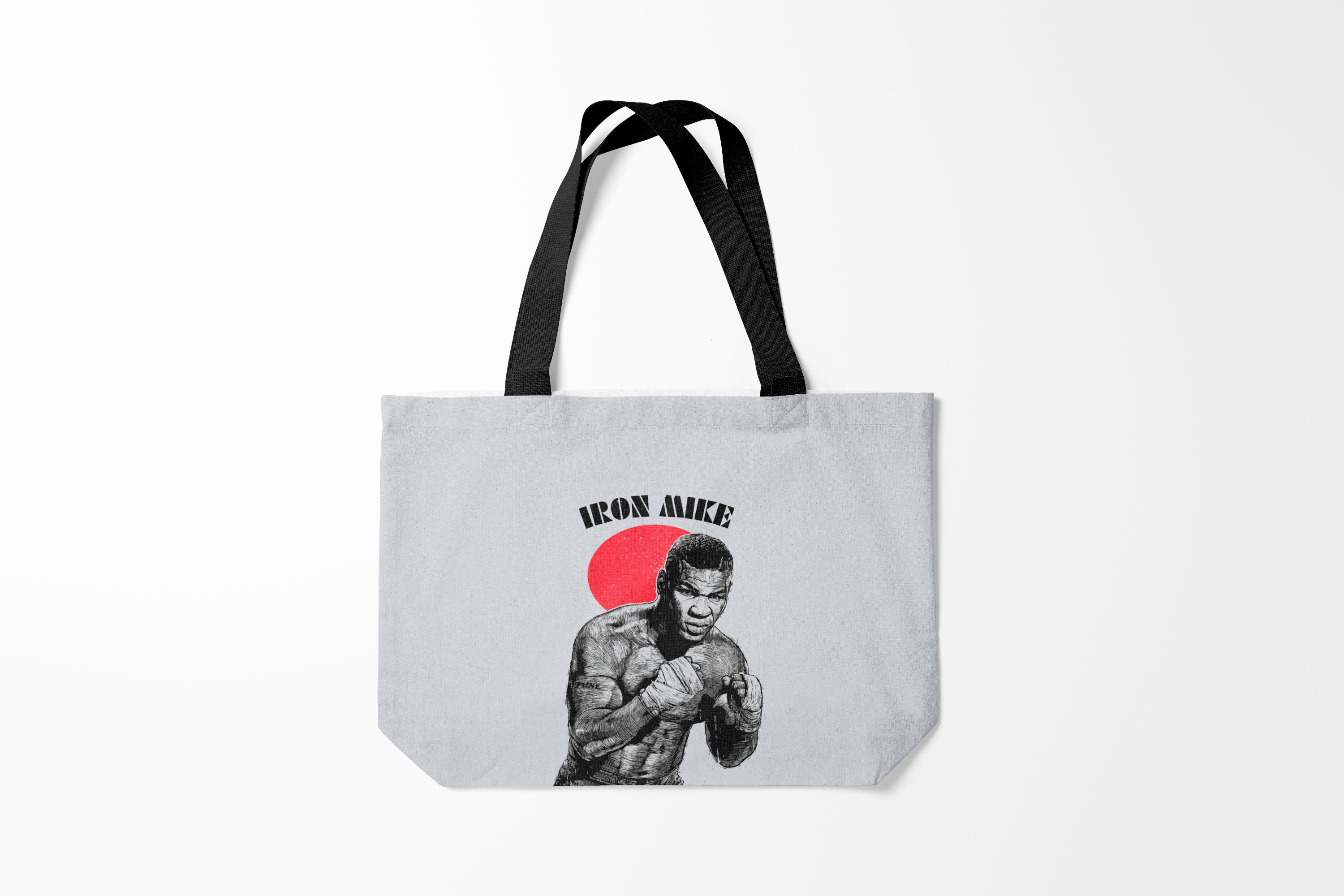

Сумка шoппер унисекс Burnettie Майк Тайсон Iron Mike, серый, Майк Тайсон Iron Mike