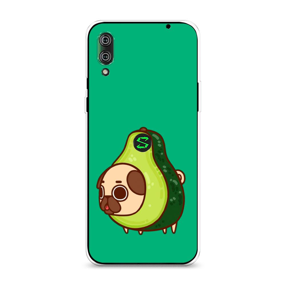 

Чехол на Xiaomi Black Shark 2"Мопс авокадик", Зеленый, 36450-1