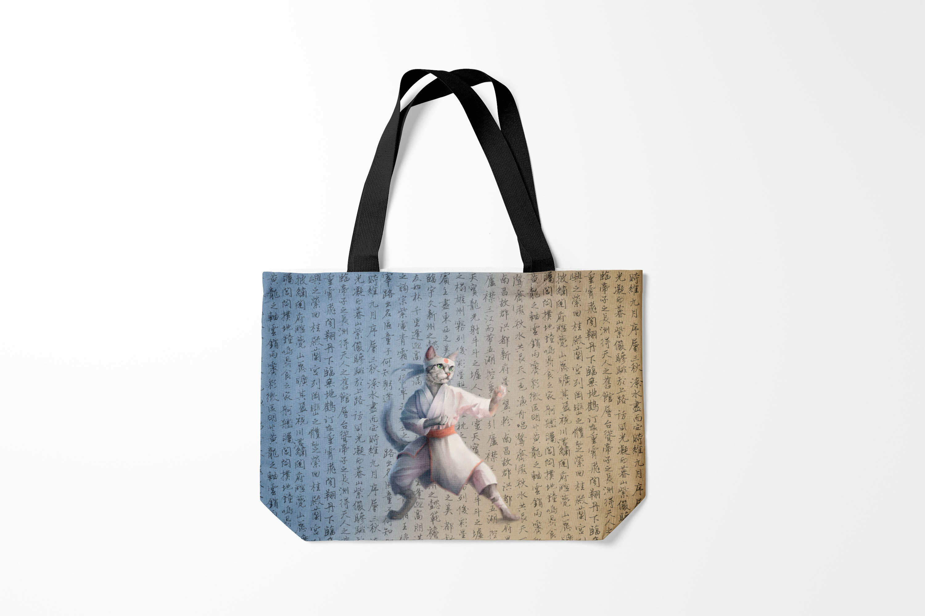 

Сумка шoппер унисекс Burnettie Карате Karate cat, голубой, Карате Karate cat