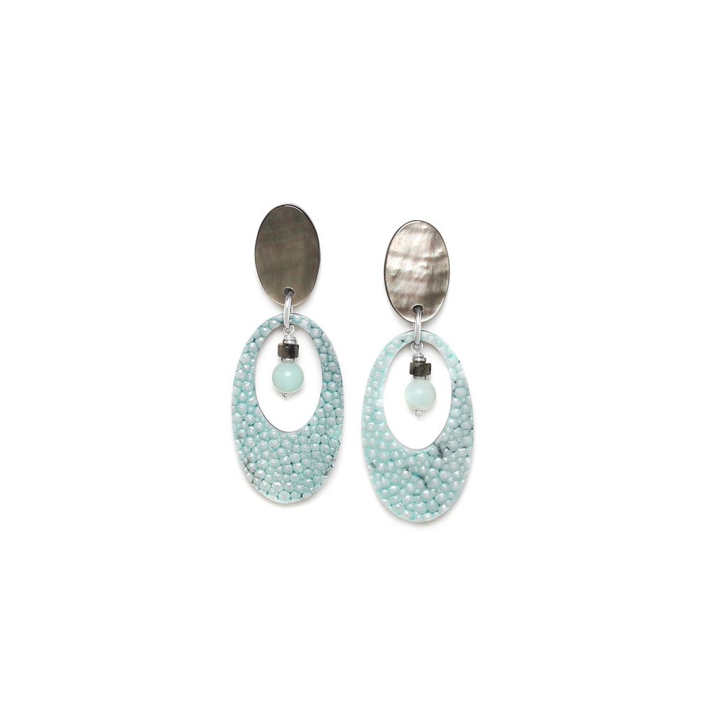 

Серьги из бижутерного сплава с амазонитом Nature Bijoux NB23.1-12-78343, NB23.1-12-78343