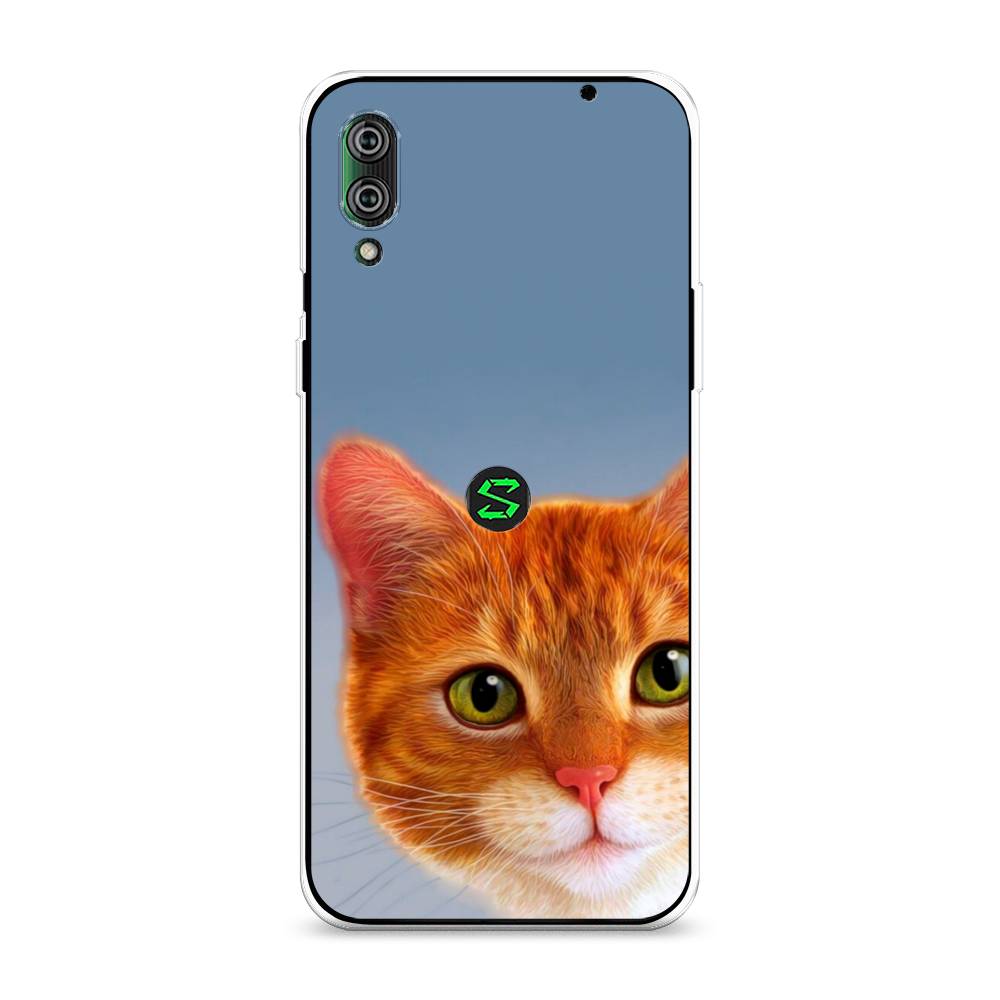 

Чехол на Xiaomi Black Shark 2"Любопытный котик", Коричневый, 36450-1