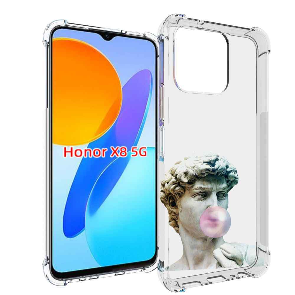 

Чехол MyPads статуя-с-жвачкой для Honor X8 5G, Прозрачный, Tocco