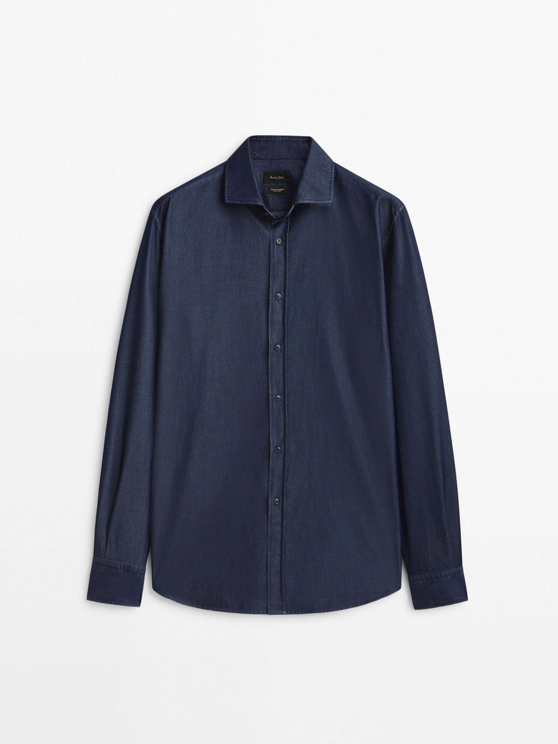 

Рубашка мужская Massimo Dutti 00128335446 синяя L, 00128335446