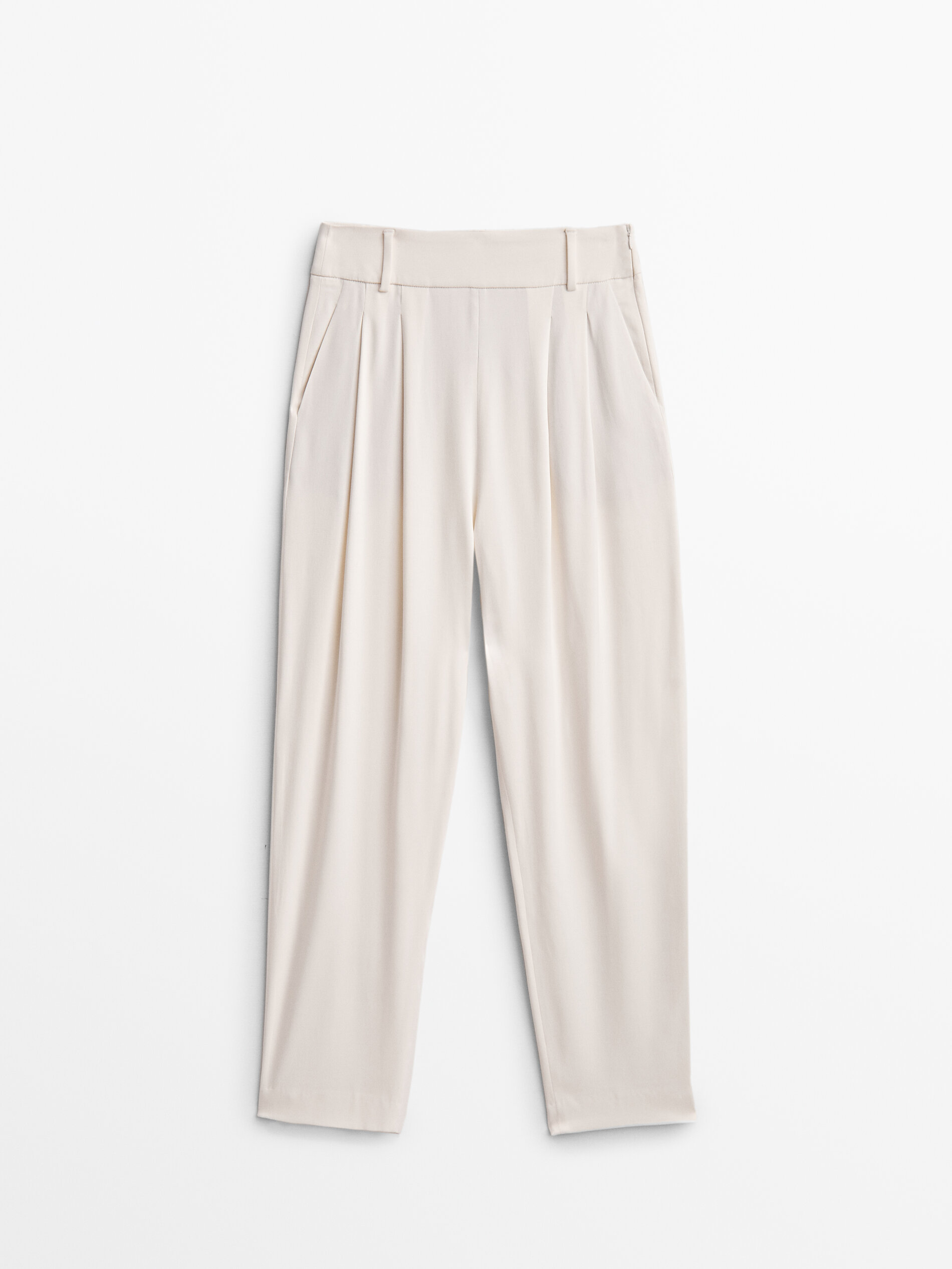 

Брюки женские Massimo Dutti 09102954712 белые 36, 09102954712