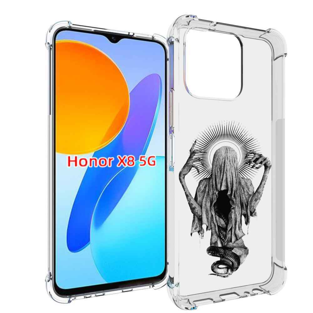 

Чехол MyPads страшная змея в мантии для Honor X8 5G, Прозрачный, Tocco