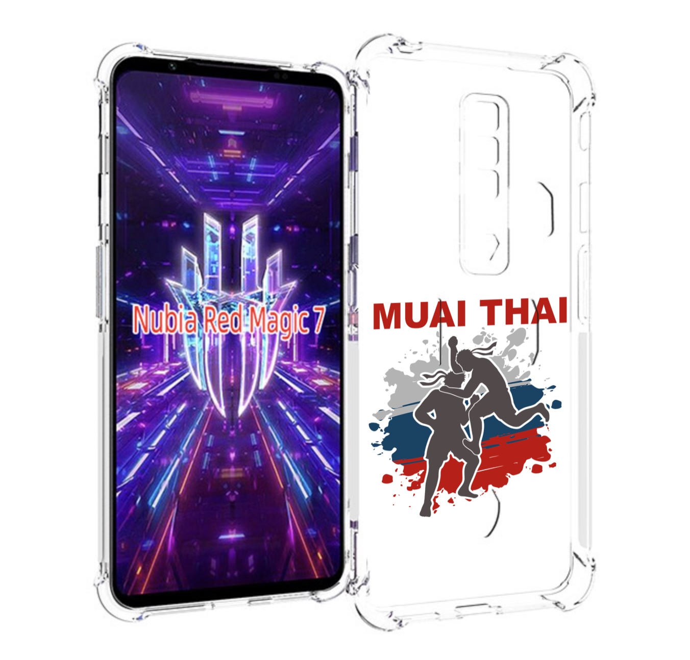 

Чехол MyPads Муайтай для ZTE Nubia Red Magic 7, Прозрачный, Tocco