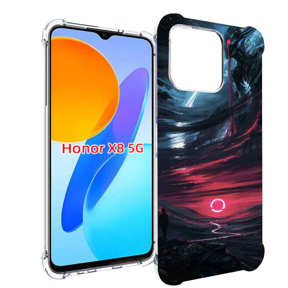 

Чехол MyPads страшный мир для Honor X8 5G, Прозрачный, Tocco