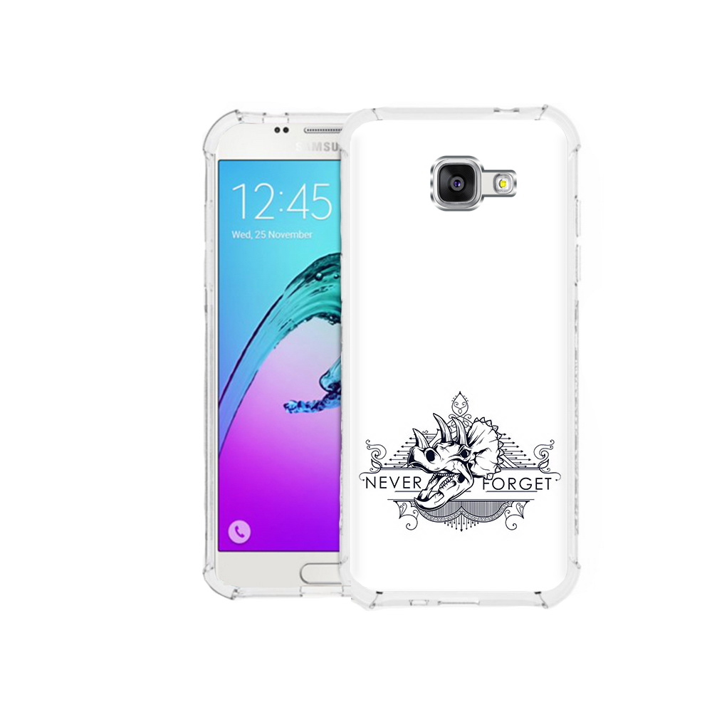 

Чехол MyPads Tocco для Samsung Galaxy A5 (2016) логотип носорога никогда не забуду, Прозрачный, Tocco