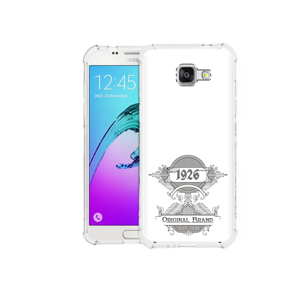 

Чехол MyPads Tocco для Samsung Galaxy A5 (2016) логотип черно белый (PT25252.581.446), Прозрачный, Tocco