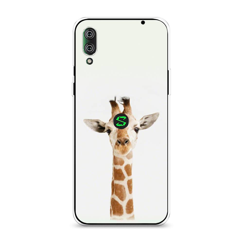 

Чехол на Xiaomi Black Shark 2"Любопытный жираф", Бежевый;коричневый, 36450-1