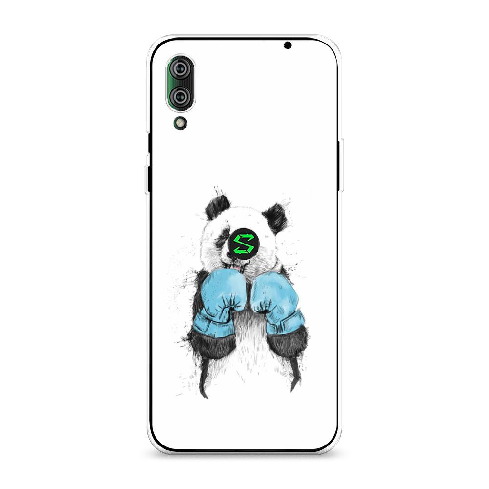 

Чехол на Xiaomi Black Shark 2"Панда боксер", Голубой;белый;серый, 36450-1