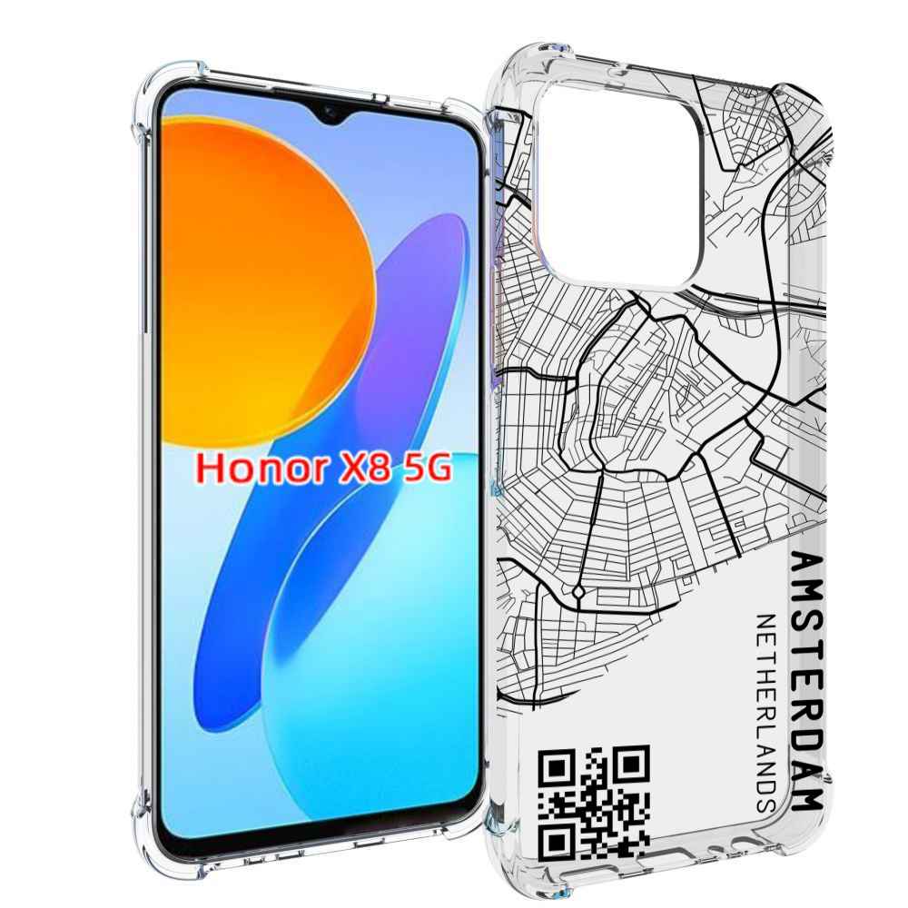 

Чехол MyPads схема-амстердам для Honor X8 5G, Прозрачный, Tocco