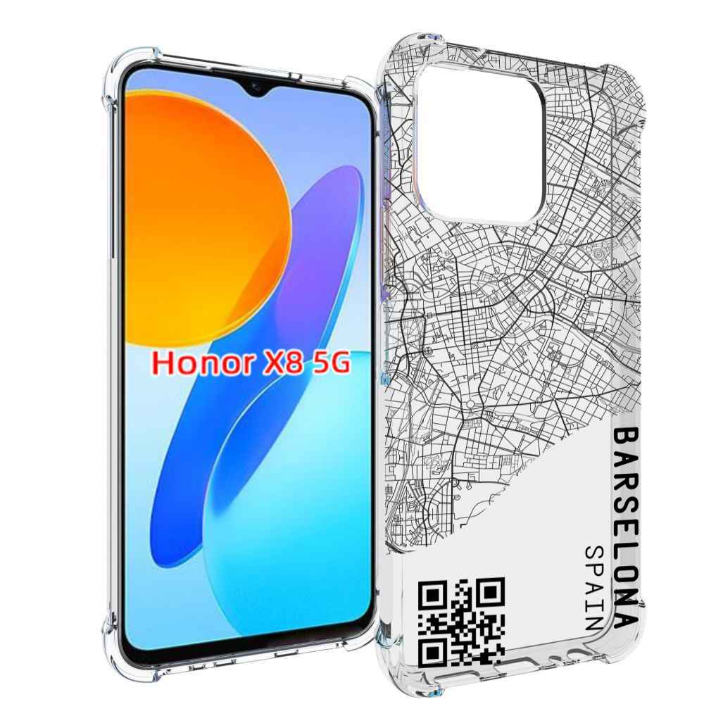

Чехол MyPads схема-барселона для Honor X8 5G, Прозрачный, Tocco
