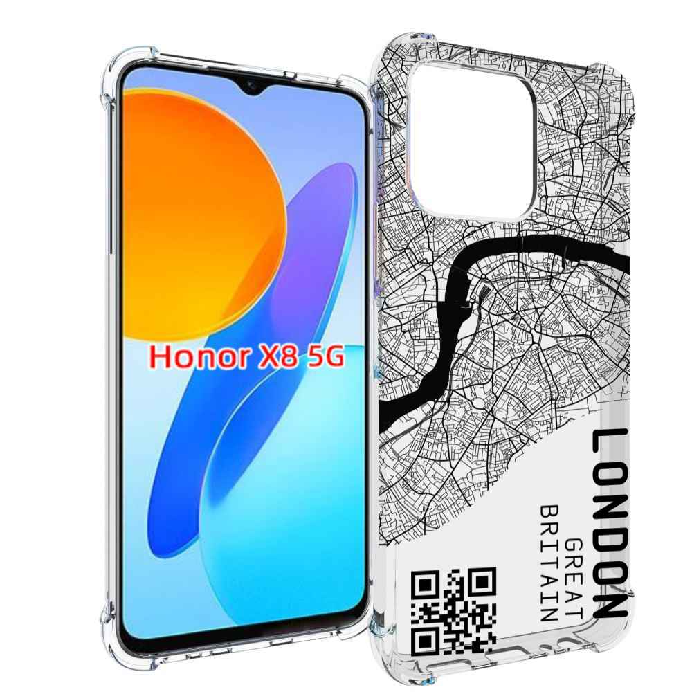 

Чехол MyPads схема-лондон для Honor X8 5G, Прозрачный, Tocco