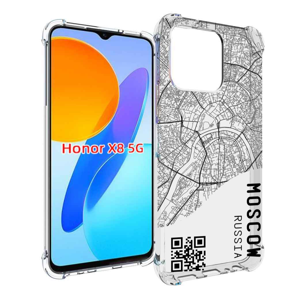 

Чехол MyPads схема-москва для Honor X8 5G, Прозрачный, Tocco
