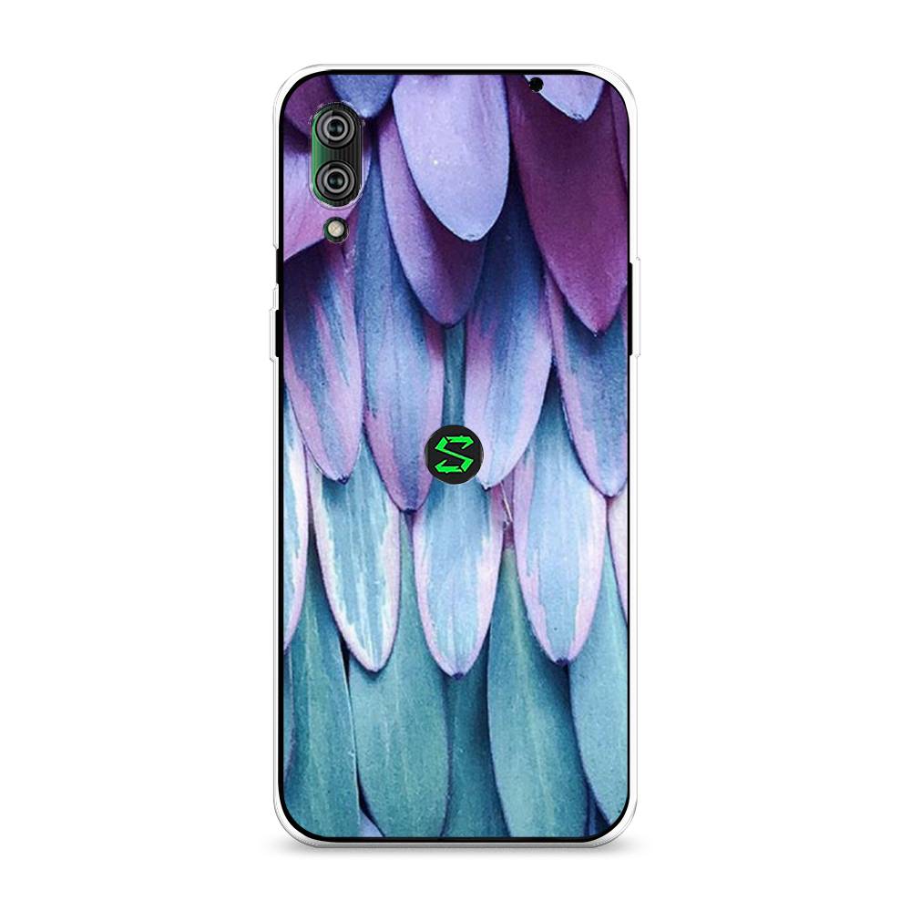 

Чехол на Xiaomi Black Shark 2"Синее перо", Фиолетовый;голубой, 36450-3