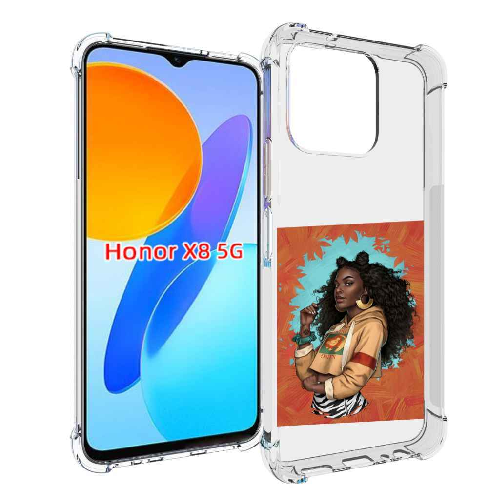 

Чехол MyPads темная-девушка женский для Honor X8 5G, Прозрачный, Tocco
