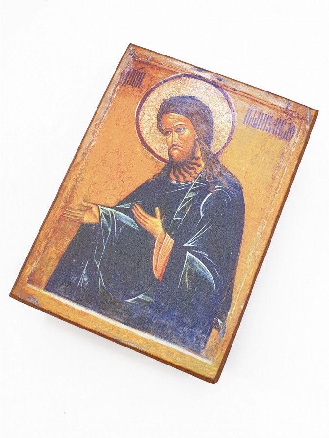 

Икона Иоанн Креститель, под старину, 10х14 см