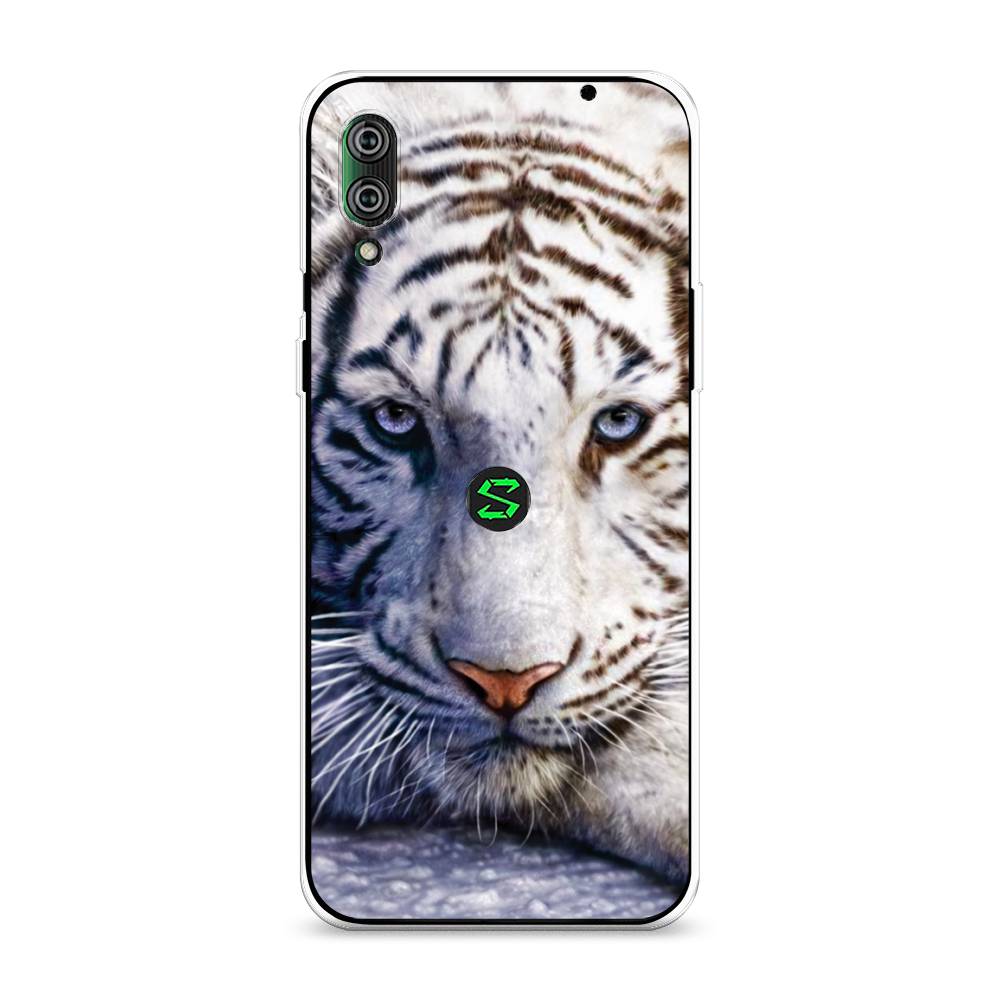 

Чехол на Xiaomi Black Shark 2"Бенгальский тигр", Коричневый;белый, 36450-1