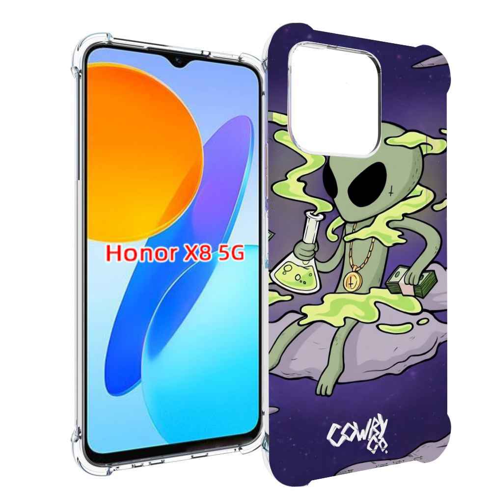 

Чехол MyPads токсичный инопланетянин для Honor X8 5G, Прозрачный, Tocco