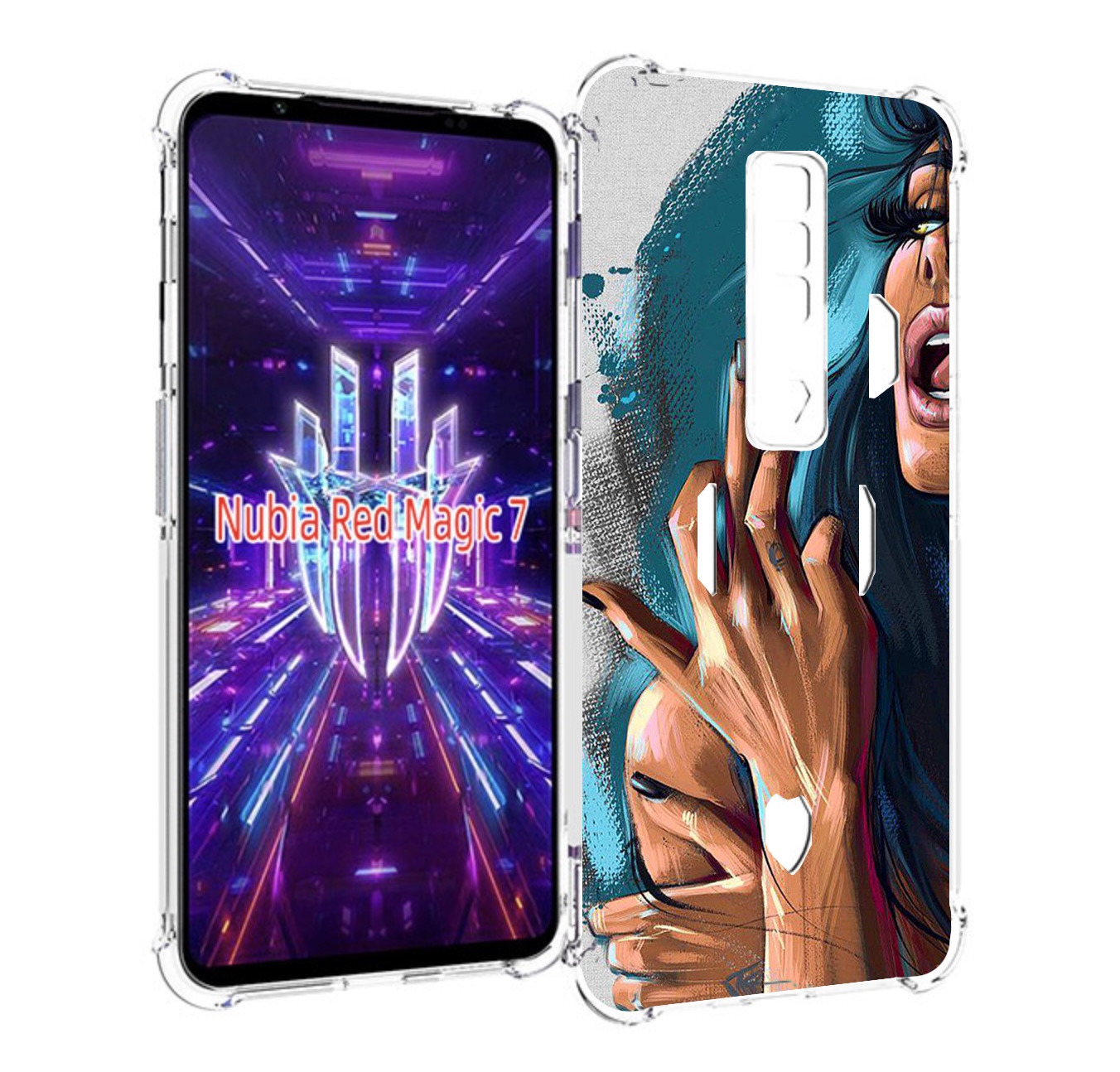 

Чехол MyPads Девушка-нарисованная-дерзкая женский для ZTE Nubia Red Magic 7, Прозрачный, Tocco