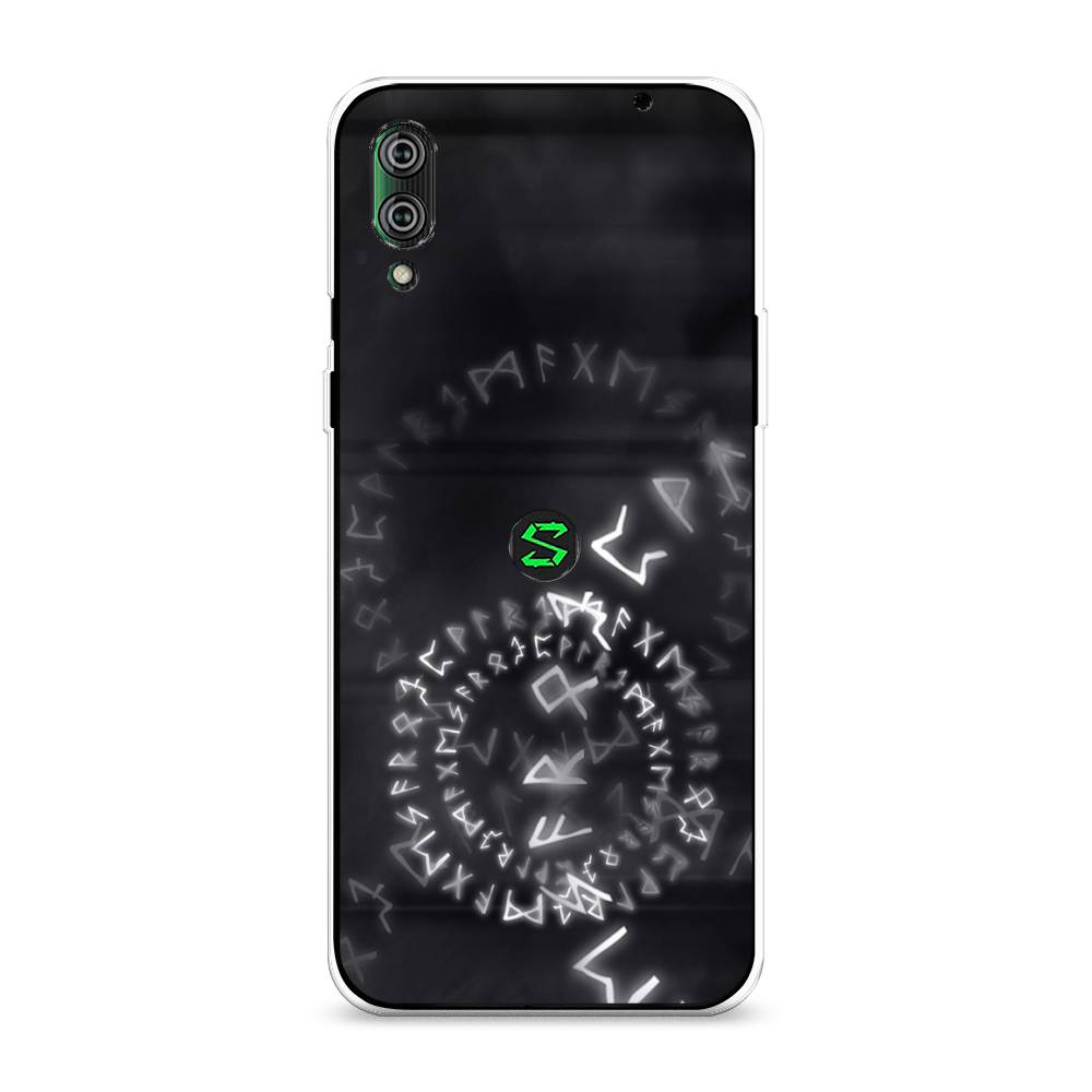 

Чехол на Xiaomi Black Shark 2"Руны", Серый;черный, 36450-3