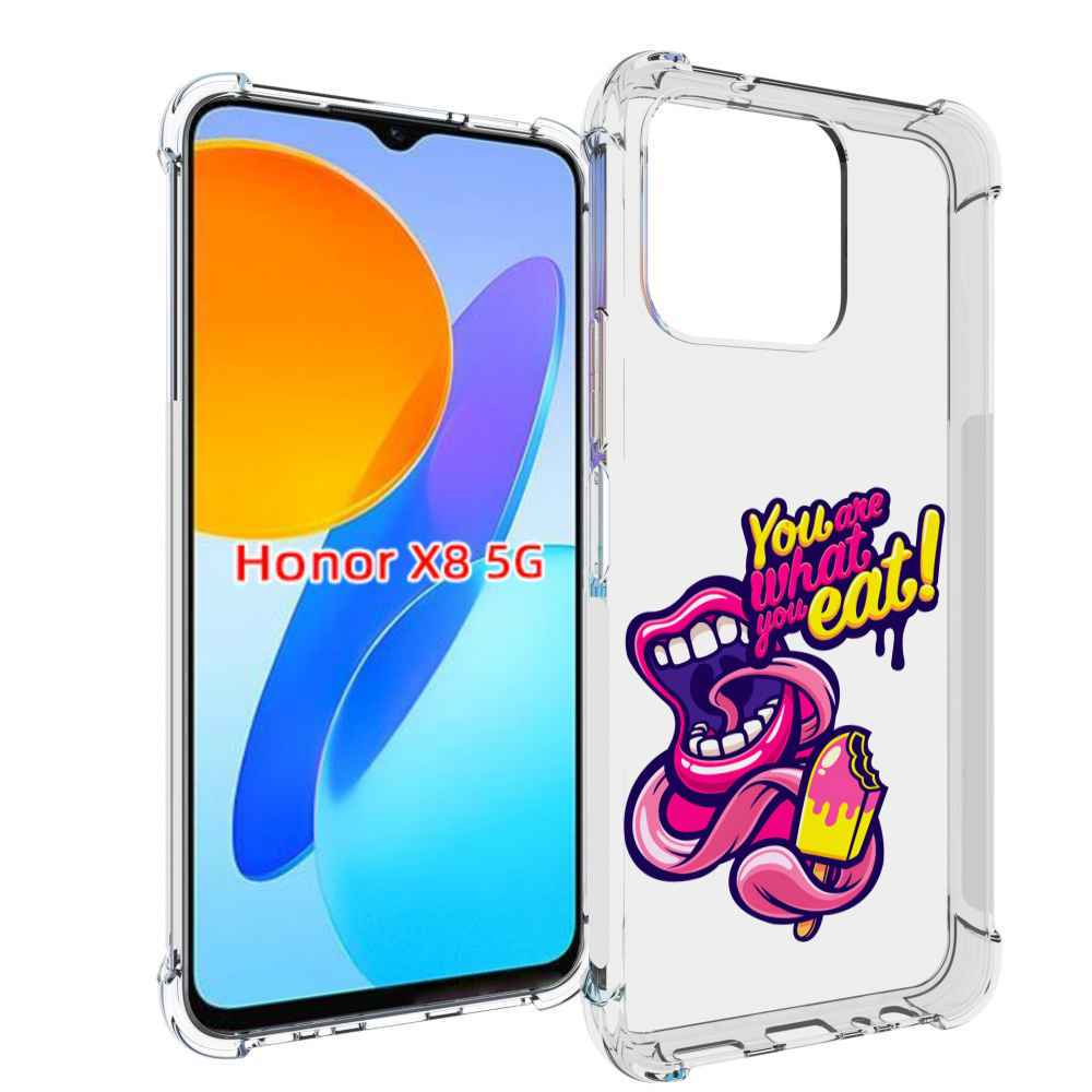 

Чехол MyPads ты-то-что-ты-ешь для Honor X8 5G, Прозрачный, Tocco