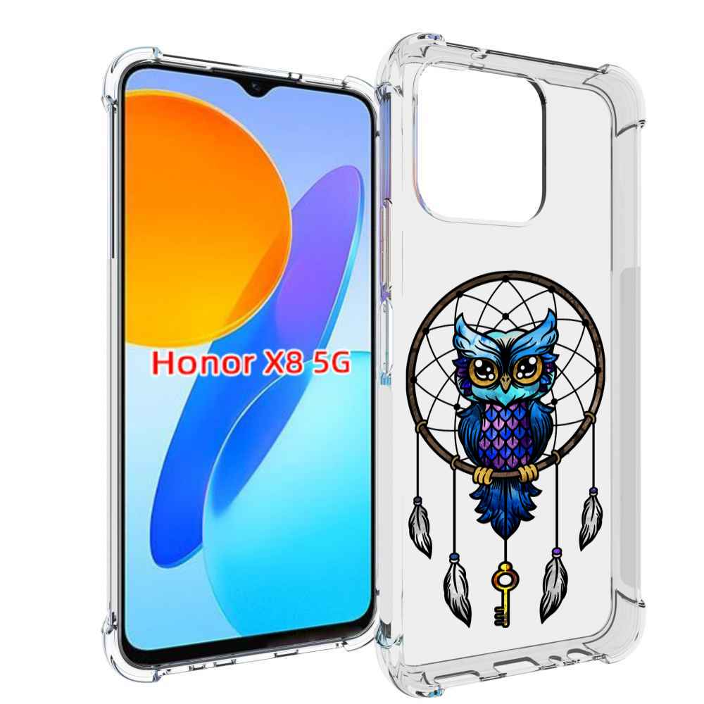 

Чехол MyPads умная-фиолетовая-сова для Honor X8 5G, Прозрачный, Tocco