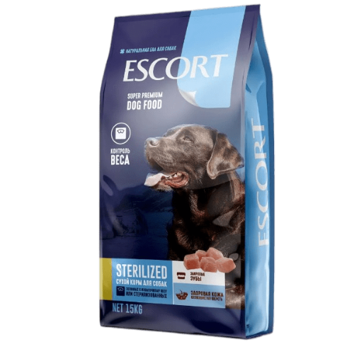 фото Сухой корм для стерилизованных собак, escort sterilize, 15 кг
