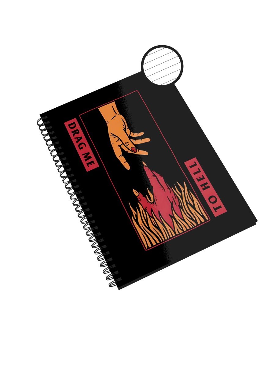 

Блокнот СувенирShop "Тащи меня в ад/Drag me to hell" NP-VRST1-A4/3 A4 48 листов в линейку, NP-VRST1-A4/3