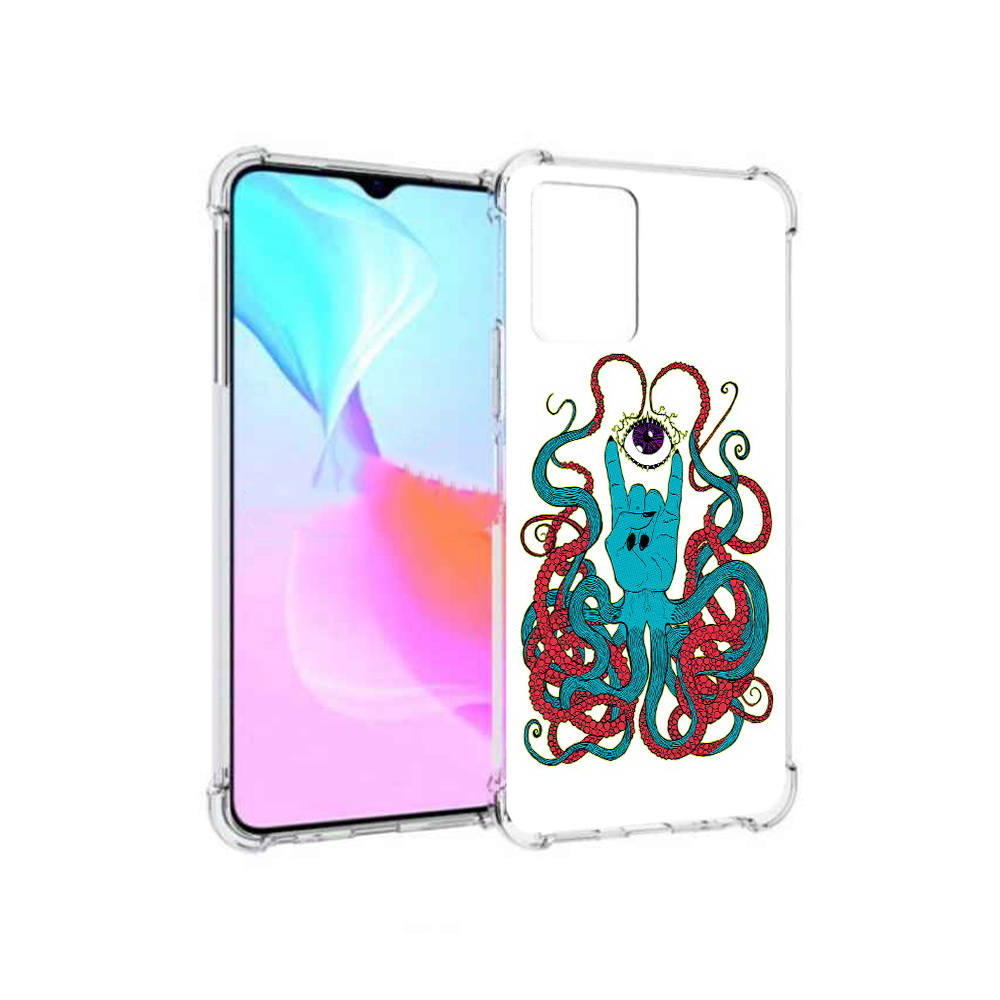 

Чехол MyPads Tocco для Vivo Y33s осьминог-рука абстракция (PT226981.417.530), Прозрачный, Tocco