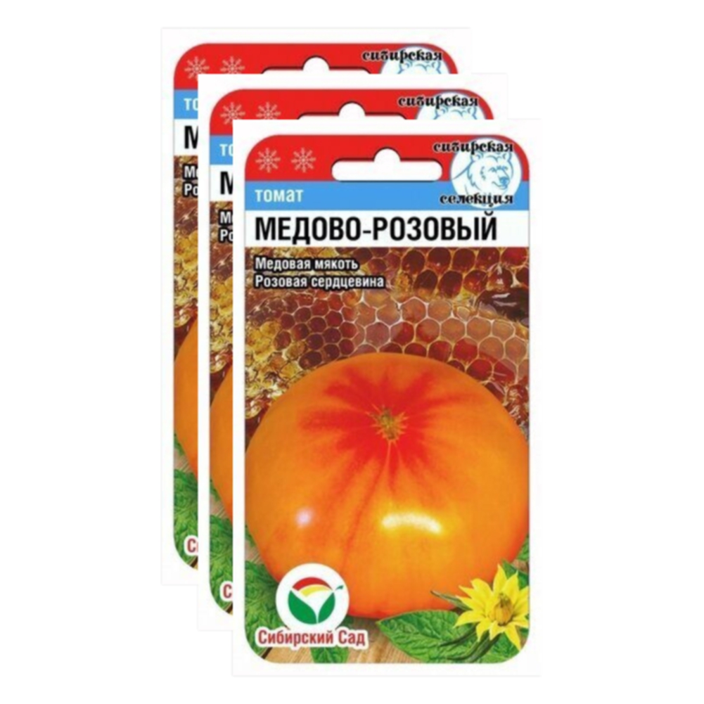 

Семена томат Медово-розовый Сибирский сад 23-02350 3 уп., Томат