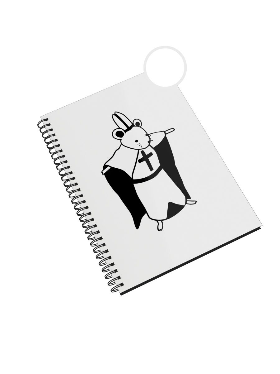 

Блокнот СувенирShop "Мышь в церкви/Mouse/Church" NP-JJMS1-A5/1 A5 48 листов, NP-JJMS1-A5/1