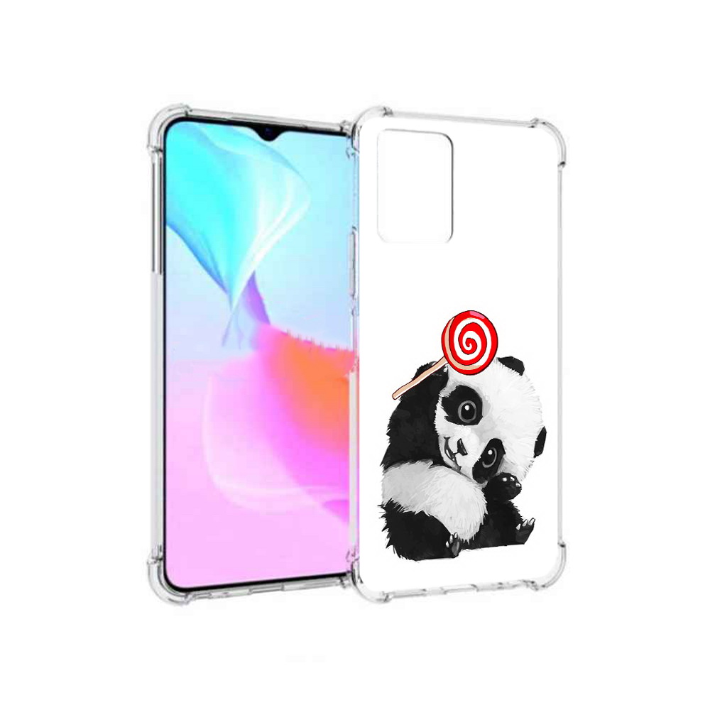 

Чехол MyPads Tocco для Vivo Y33s панда с леденцом (PT226981.417.534), Прозрачный, Tocco