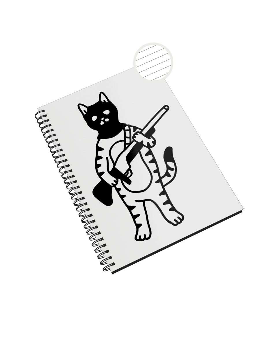 

Блокнот СувенирShop "Кот с ружьем/Cat/Прикол" NP-JJCT1-A4/3 A4 48 листов в линейку, NP-JJCT1-A4/3