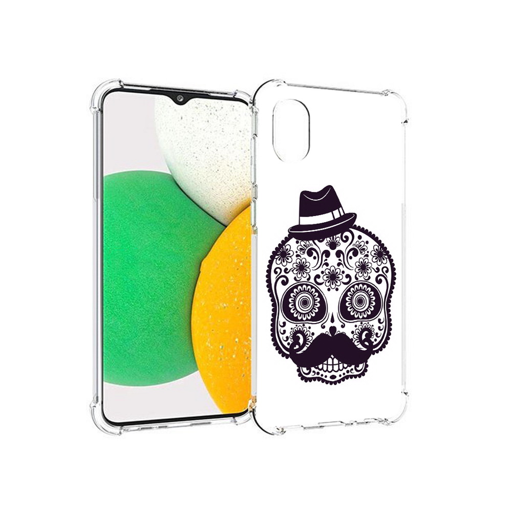 

Чехол MyPads Tocco для Samsung Galaxy A03 Core разрисованный скелет (PT224480.538.575), Прозрачный, Tocco