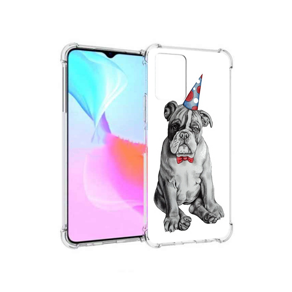 

Чехол MyPads Tocco для Vivo Y33s праздничный щенок (PT226981.417.554), Прозрачный, Tocco